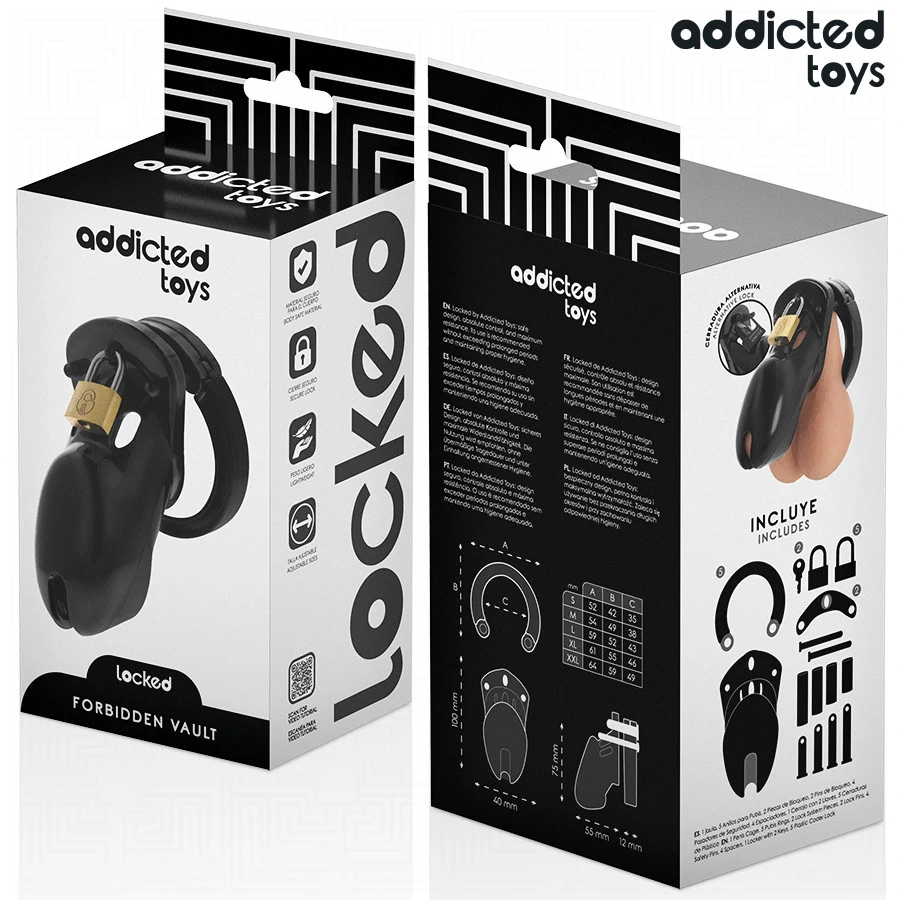 ADDICTED TOYS LOCKED – izgató péniszketrec 10 cm