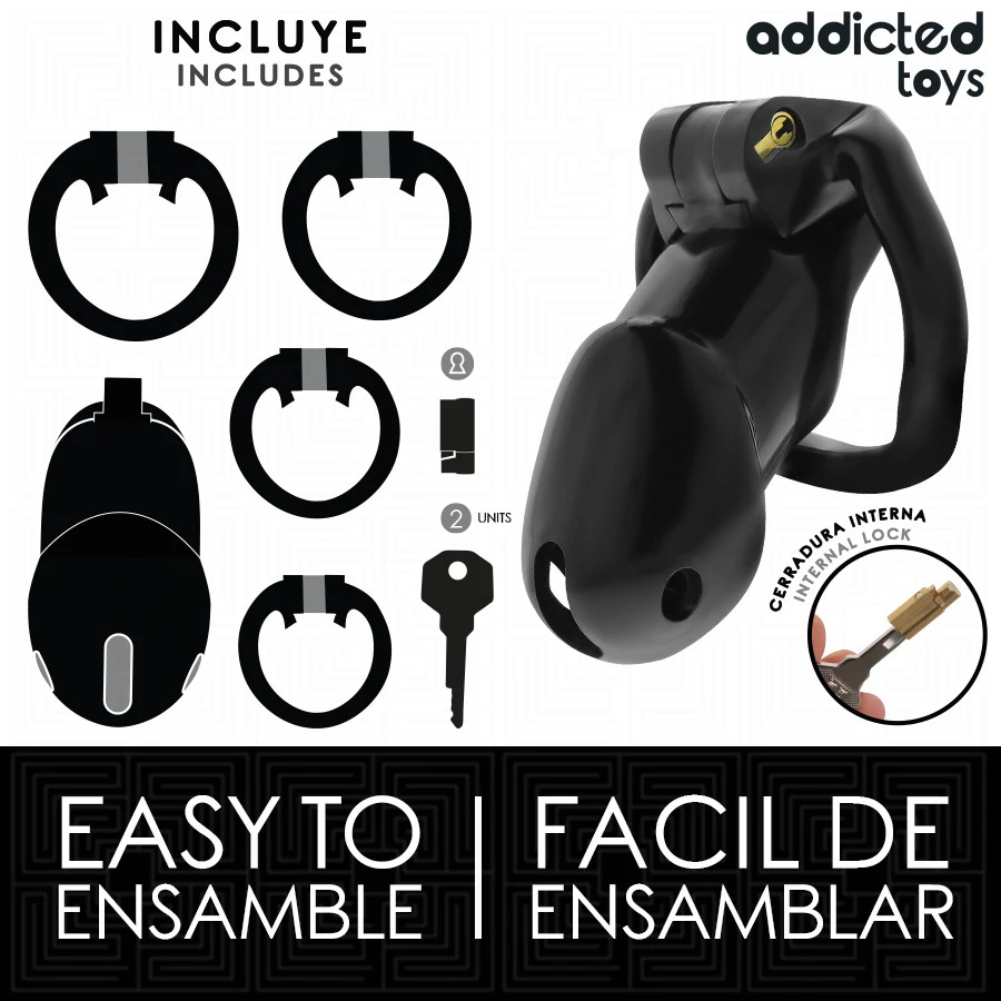 ADDICTED TOYS LOCKED – prémium pénisz ketrec, L méret