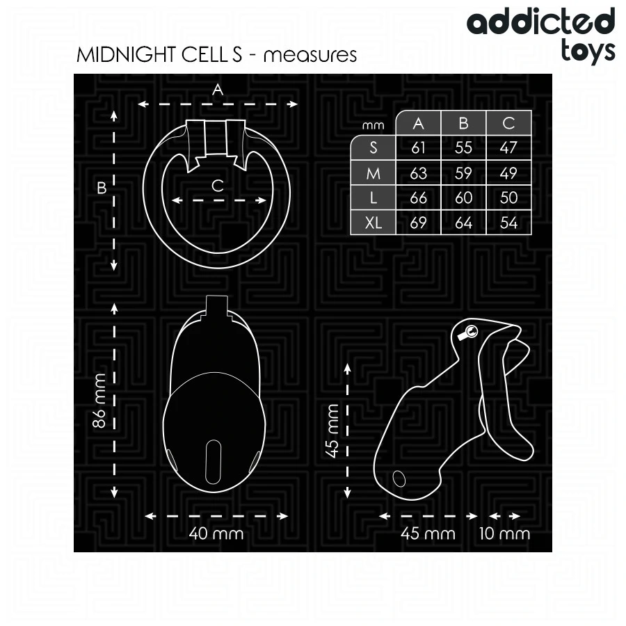 ADDICTED TOYS LOCKED – prémium péniszketrec S méretben
