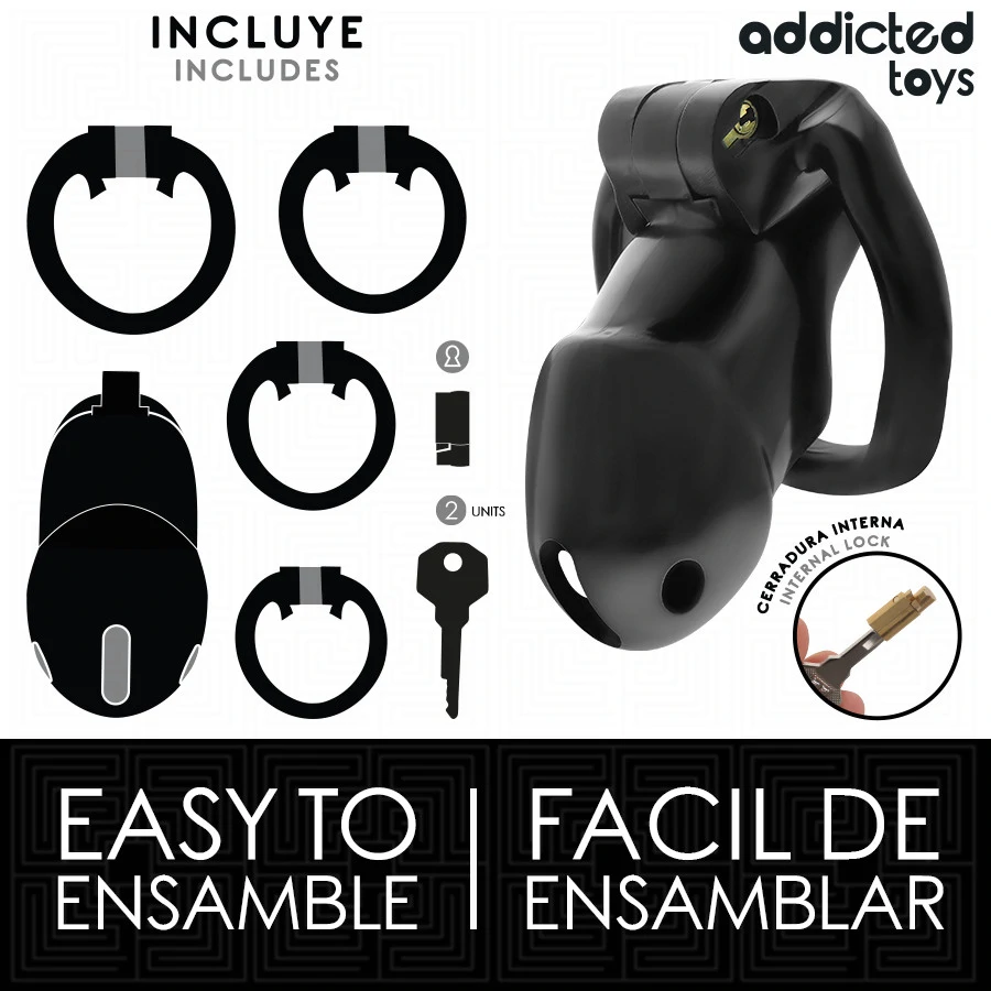 ADDICTED TOYS LOCKED – zárható péniszketrec (M)