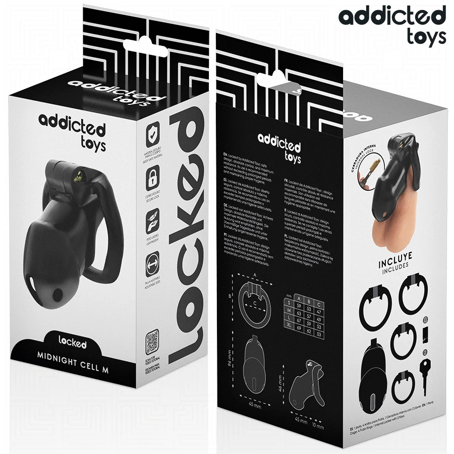 ADDICTED TOYS LOCKED – zárható péniszketrec (M)