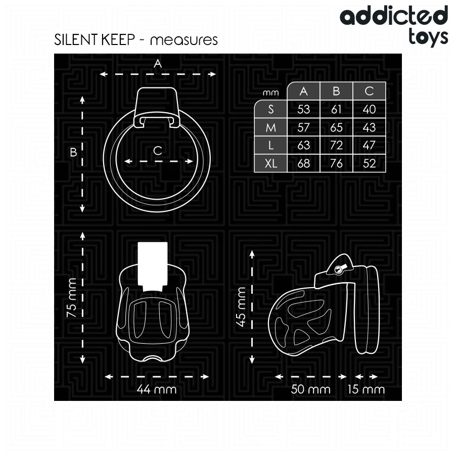 ADDICTED TOYS LOCKED – csendes péniszketrec 7,5 cm