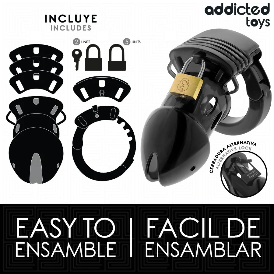 ADDICTED TOYS LOCKED - 7,5 cm hiszti-fogó pénisz ketrec