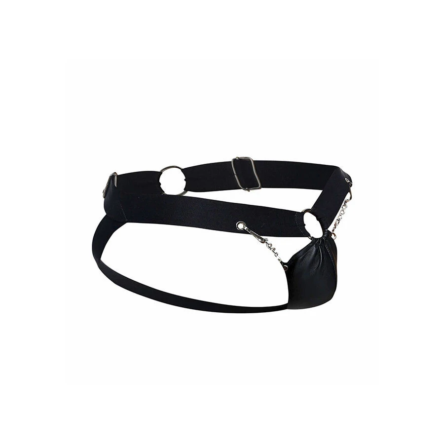MOB – fekete láncos jockstrap, egy méretben