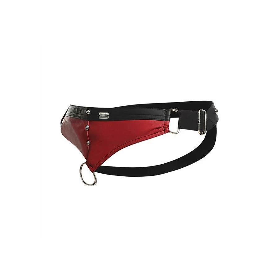 MOB – piros jockstrap és péniszgyűrű egy méretben