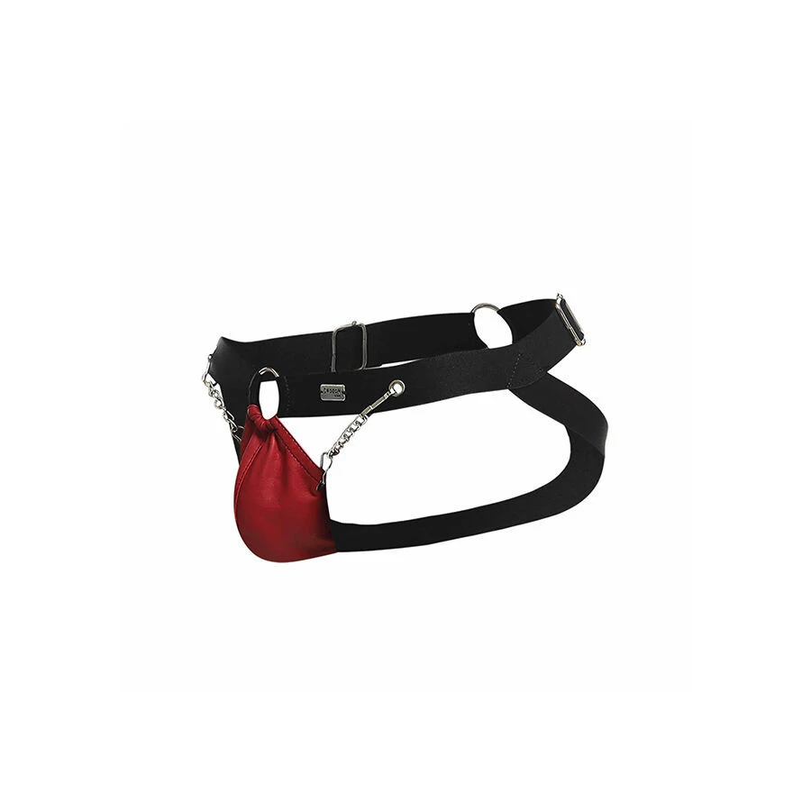 MOB - DNGEON RED – láncos férfi jockstrap (egy méret)