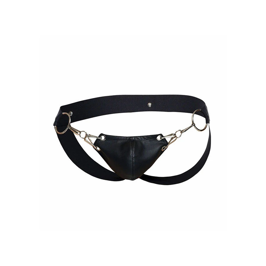 MOB DNGEON – fekete nyomásos jockstrap egy méretben
