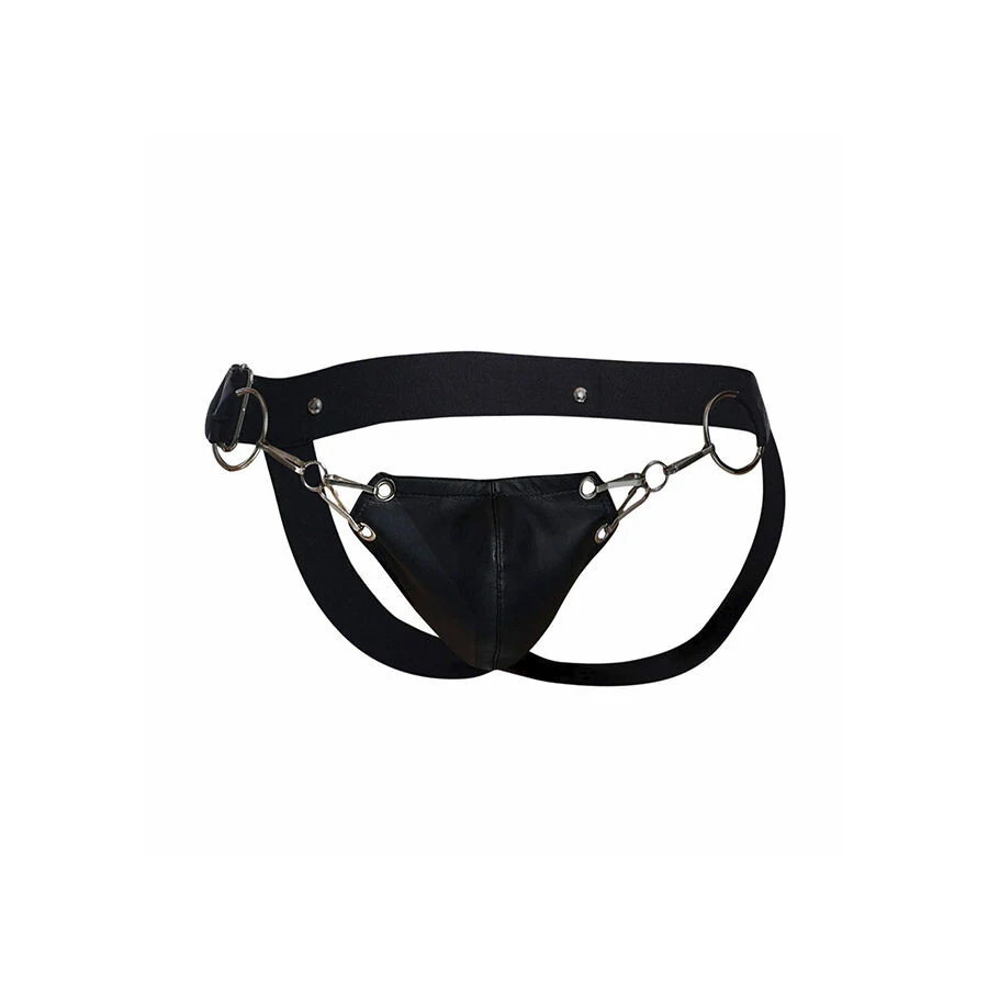 MOB DNGEON – fekete nyomásos jockstrap egy méretben