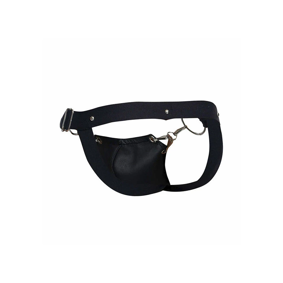 MOB DNGEON – fekete nyomásos jockstrap egy méretben
