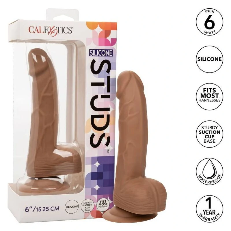 CalExotics – prémium szilikon pénisz (15,24 cm, barna)