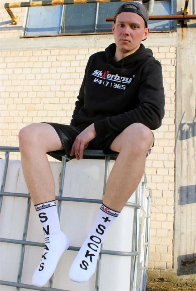SNEAKS SOCKS Sk8erboy – stílusos fehér sportzokni