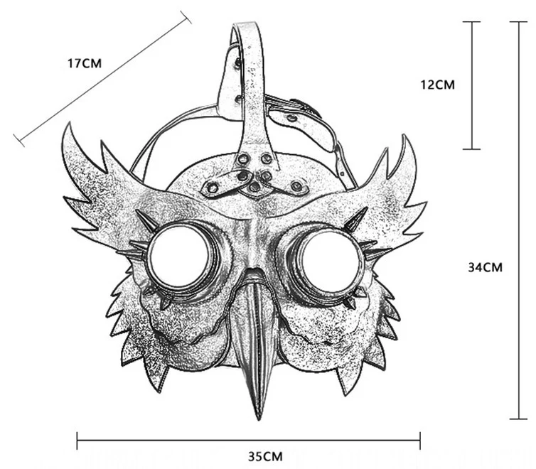 Steampunk – elegáns baglyos maszk