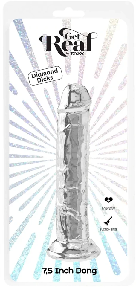 Diamond Dick – átlátszó prémium dildó 20 x 4 cm
