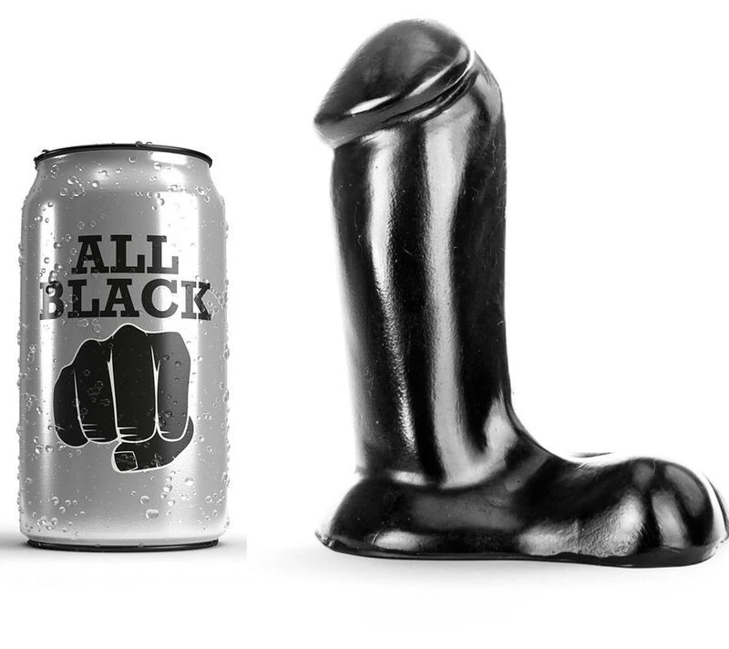 ALL BLACK – 14 cm élethű dildó