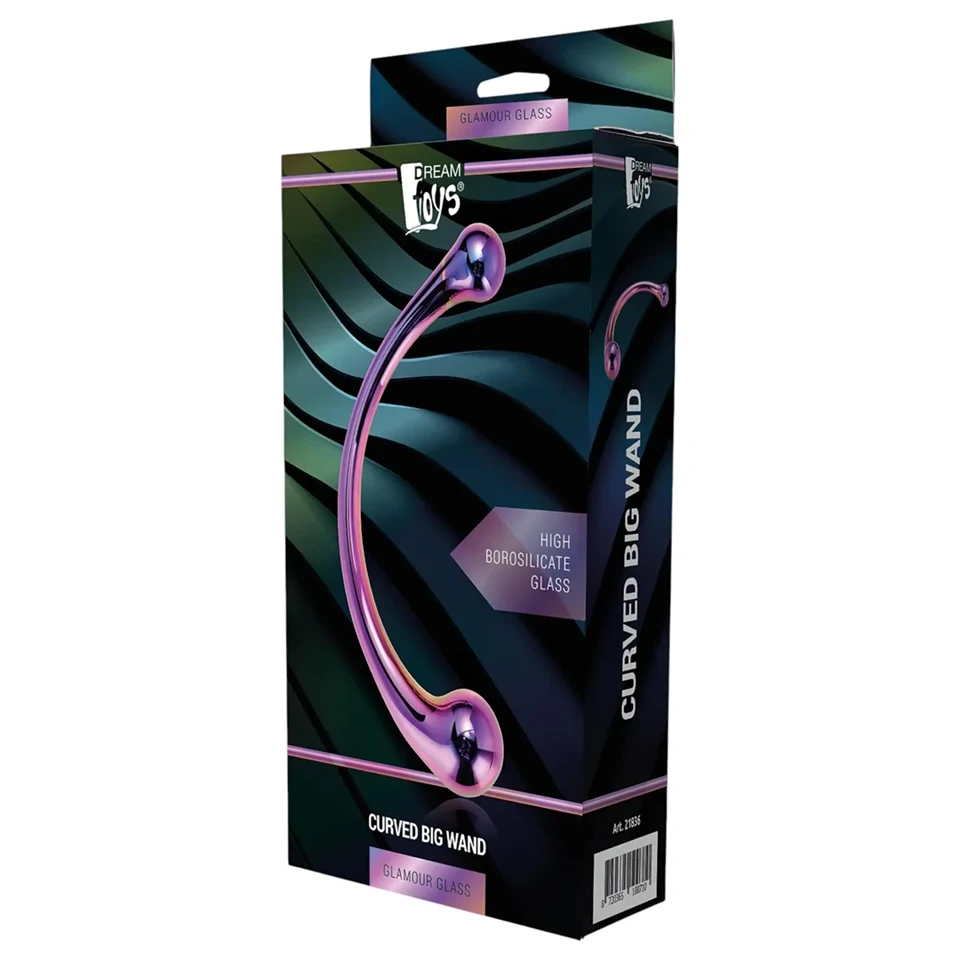 Dreamtoys - üveg masszírozó dildó (metál)