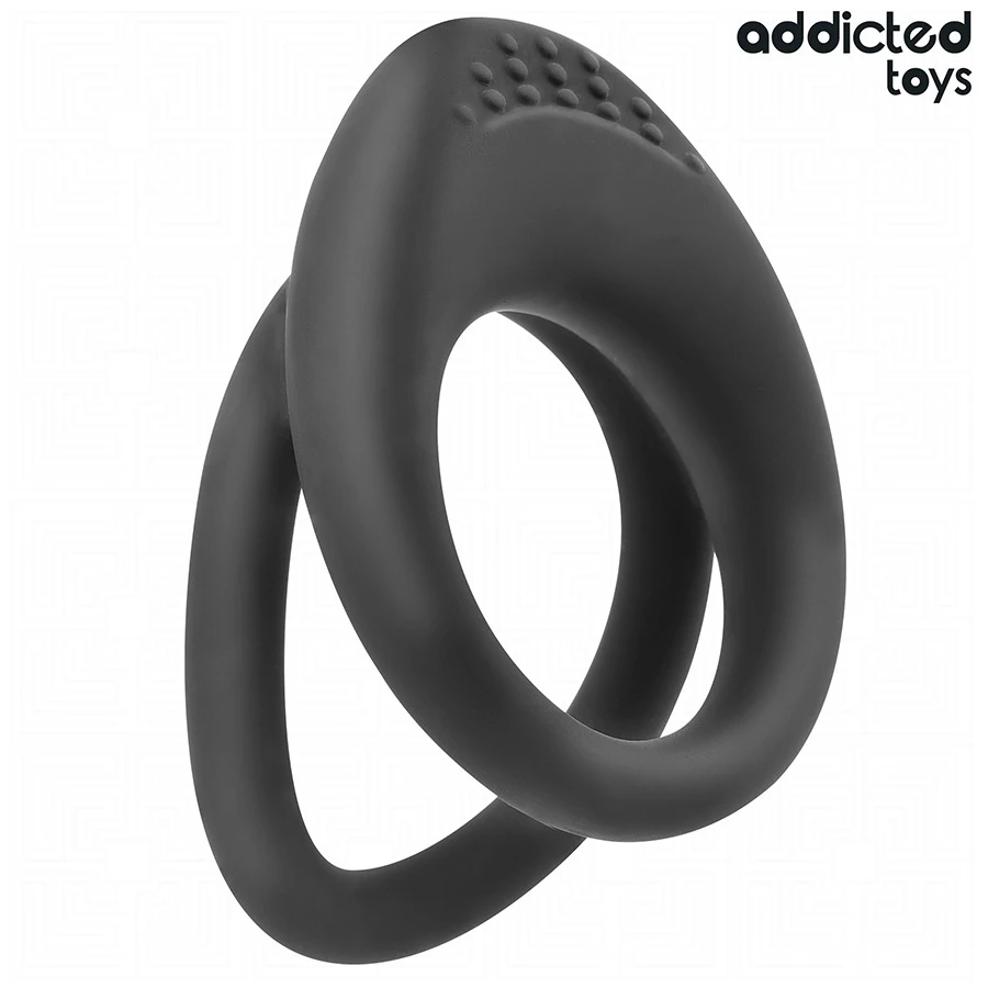 ADDICTED TOYS - prémium, dupla textúrájú péniszgyűrű