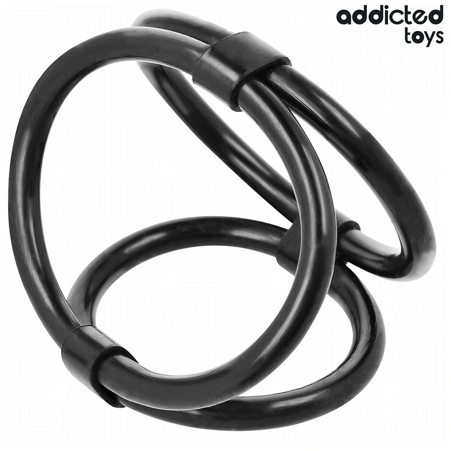ADDICTED TOYS – prémium hármas péniszgyűrű