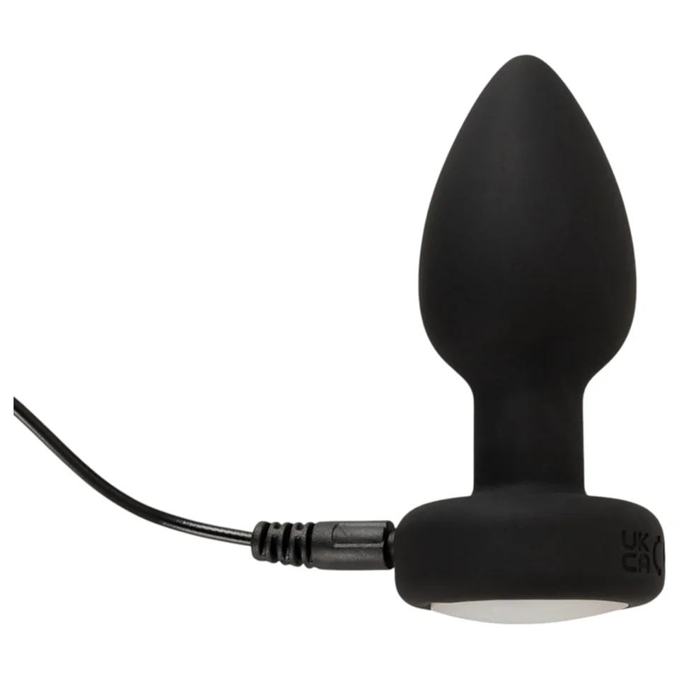 ANOS - világító, vibrációs anál plug (fekete)