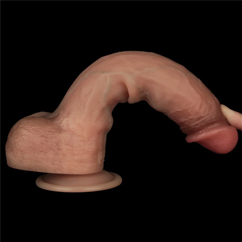 9'' Sliding Skin Pro Dual Layer Silicone Dong