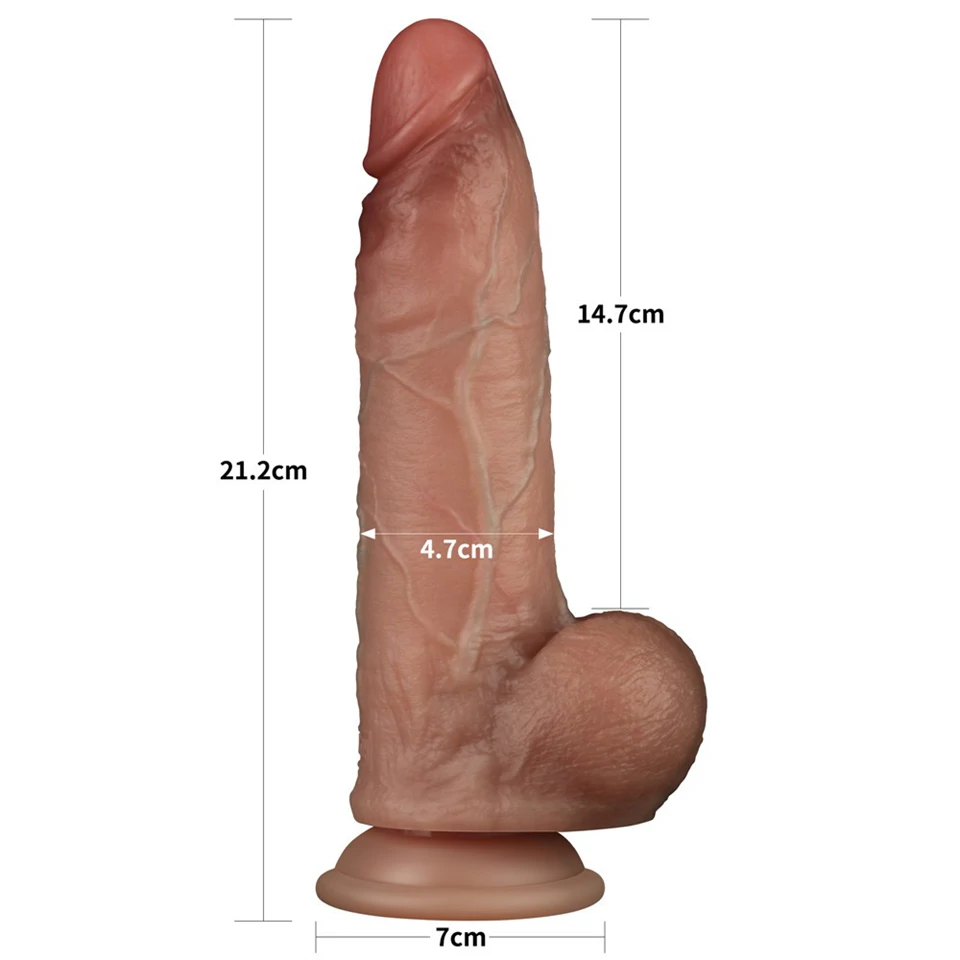 8.5'' Sliding Skin Pro Dual Layer Silicone Dong I