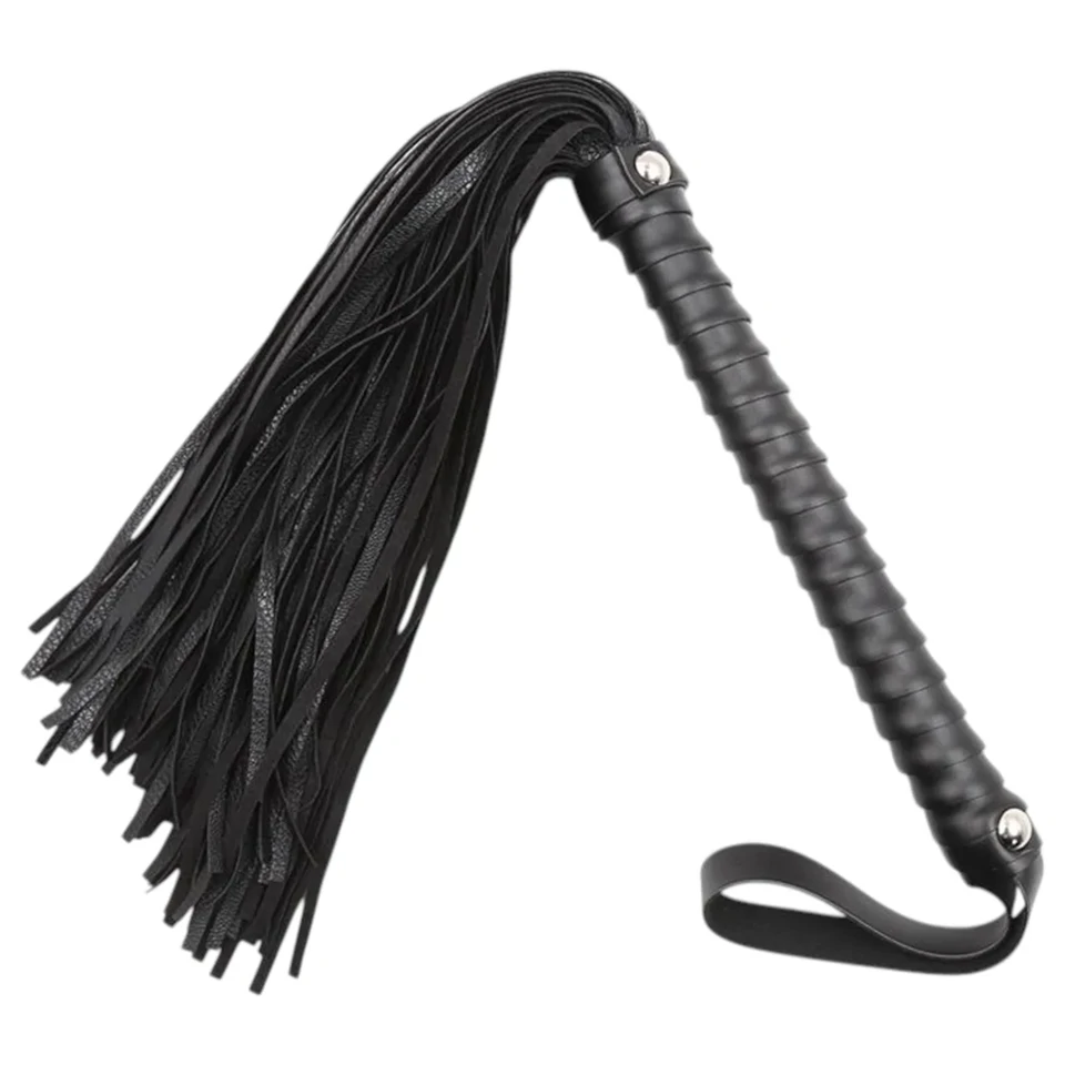 Latetobed - textúrált ostor - fekete (48cm)