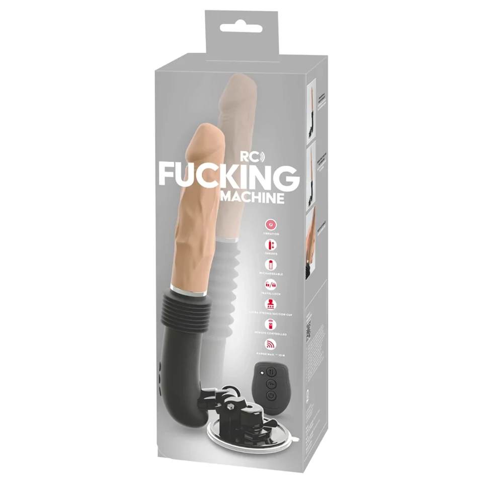 You2Toys RC Fucking Machine Flesh - lökő vibrátor (fekete)