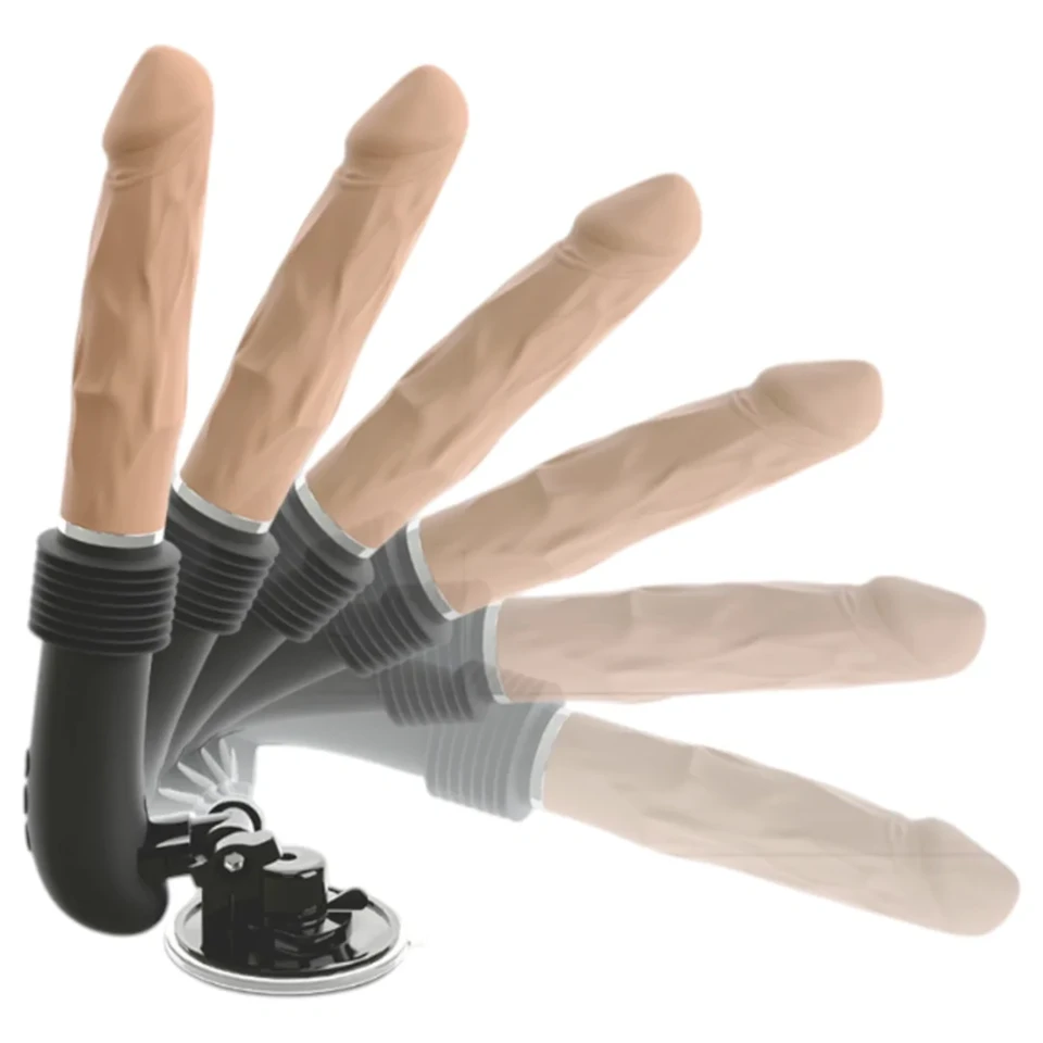 You2Toys RC Fucking Machine Flesh - lökő vibrátor (fekete)