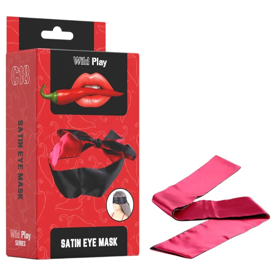 Wild Play - szatén szemkötő (fekete)