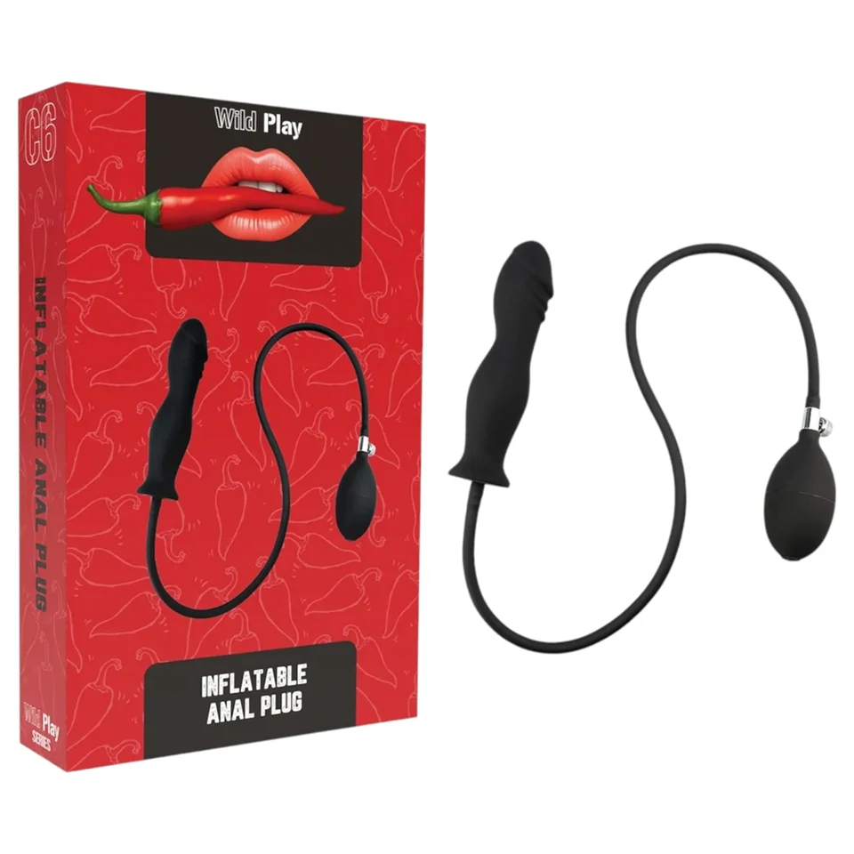 Wild Play - pumpálható anál plug (fekete)