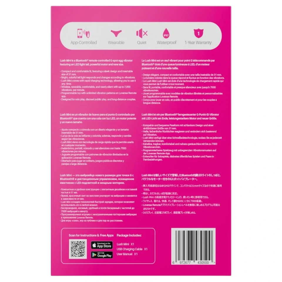 Lovense Lush Mini - okos vibrotojás (pink)