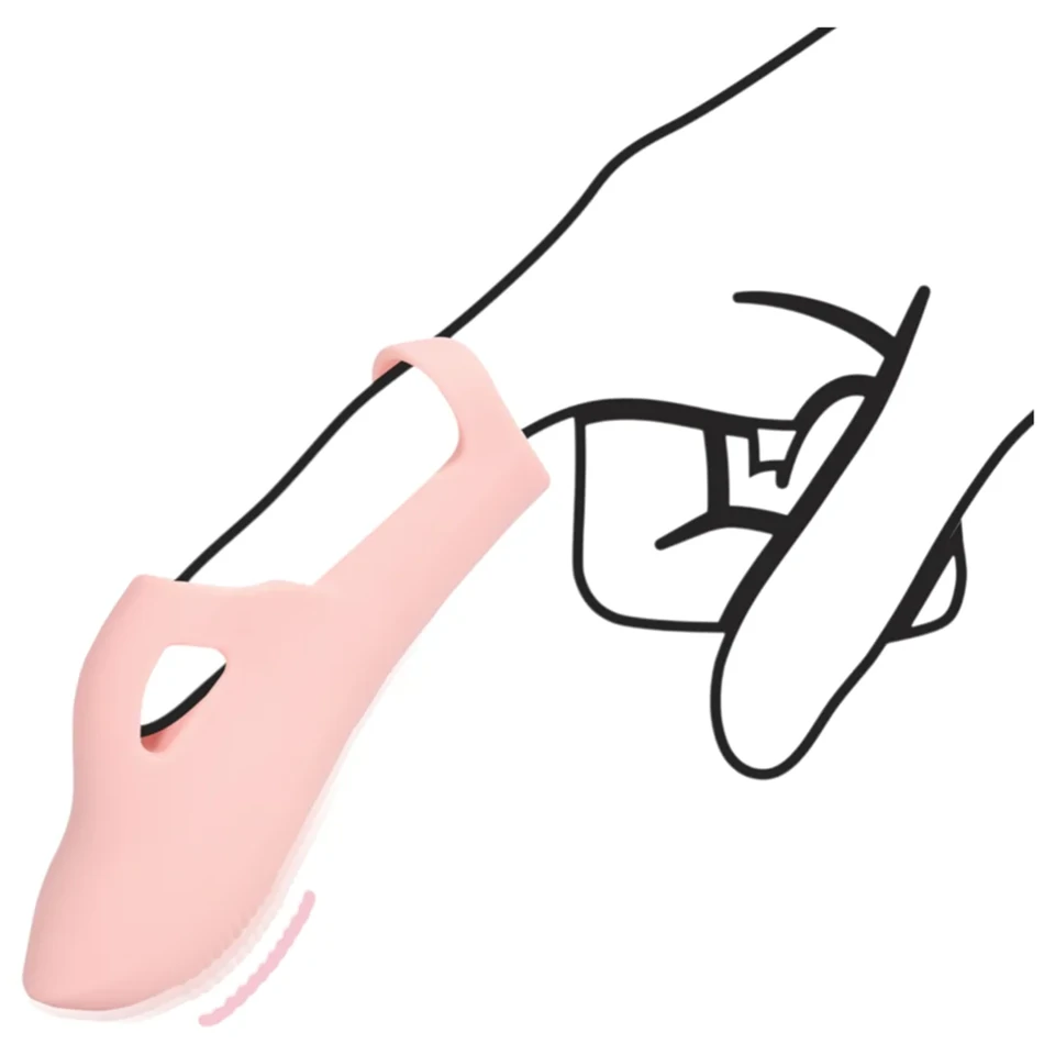 Loveline - bordázott ujjvibrátor (pink)
