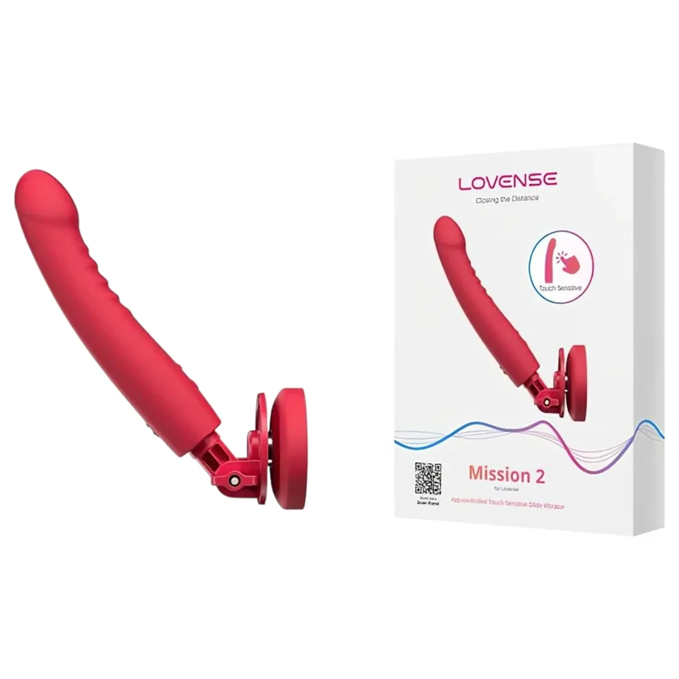 Lovense Mission 2 - okos vibrátor tapadókoronggal (piros)