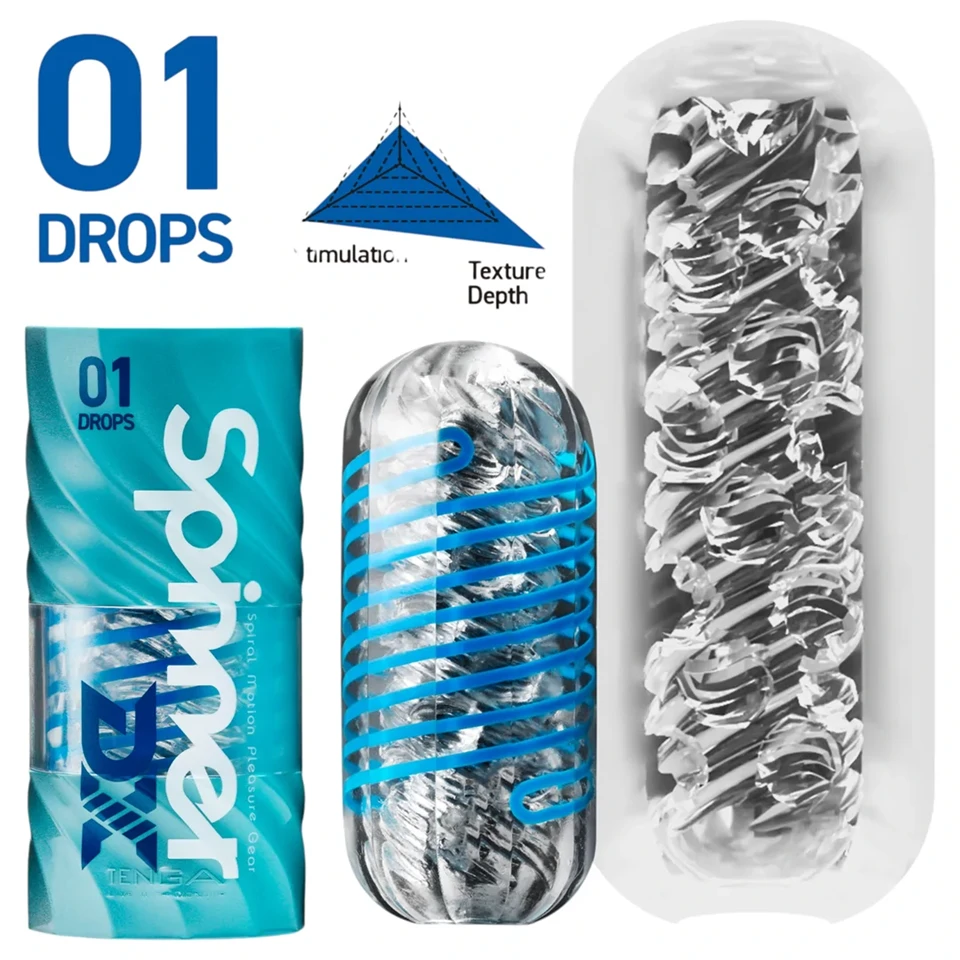 Tenga Spinner DX - maszturbátor (áttetsző)