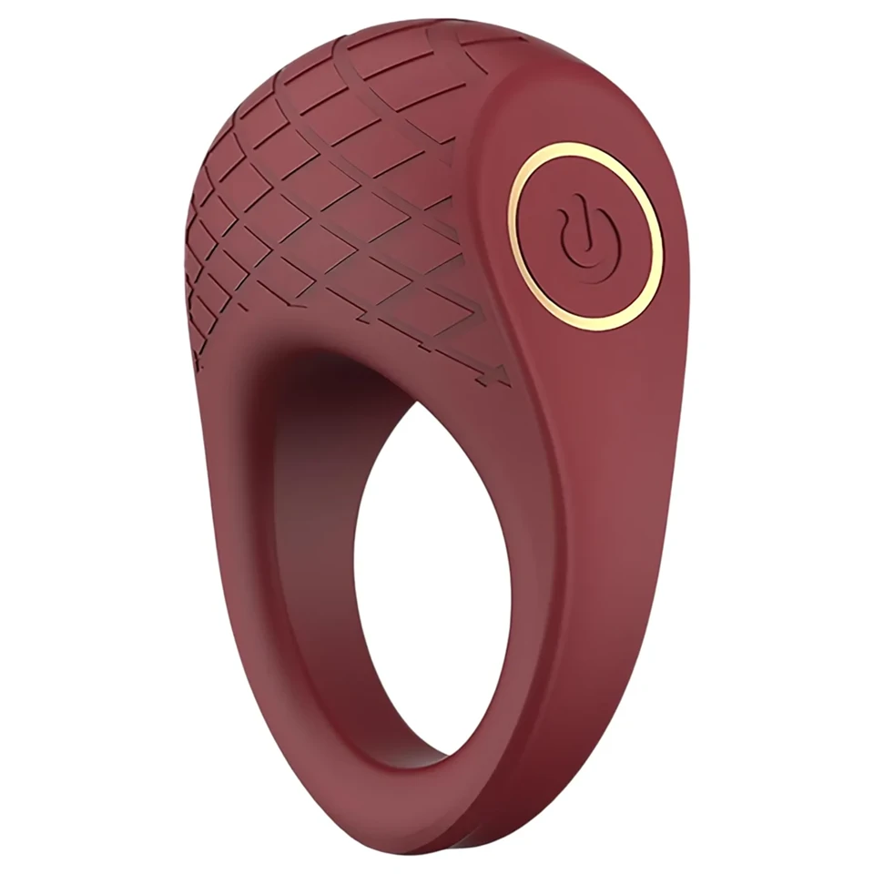 Dreamtoys Ivy - rezgő péniszgyűrű (bordó)