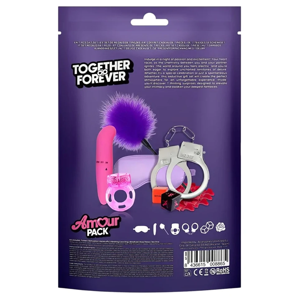 Amour Pack Forbidden Desires - kezdő szett vibrátorral - 7 részes