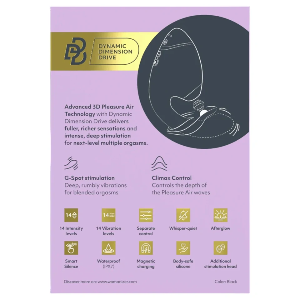 Womanizer Next Duo - 2in1 G-pont vibrátor (fekete)