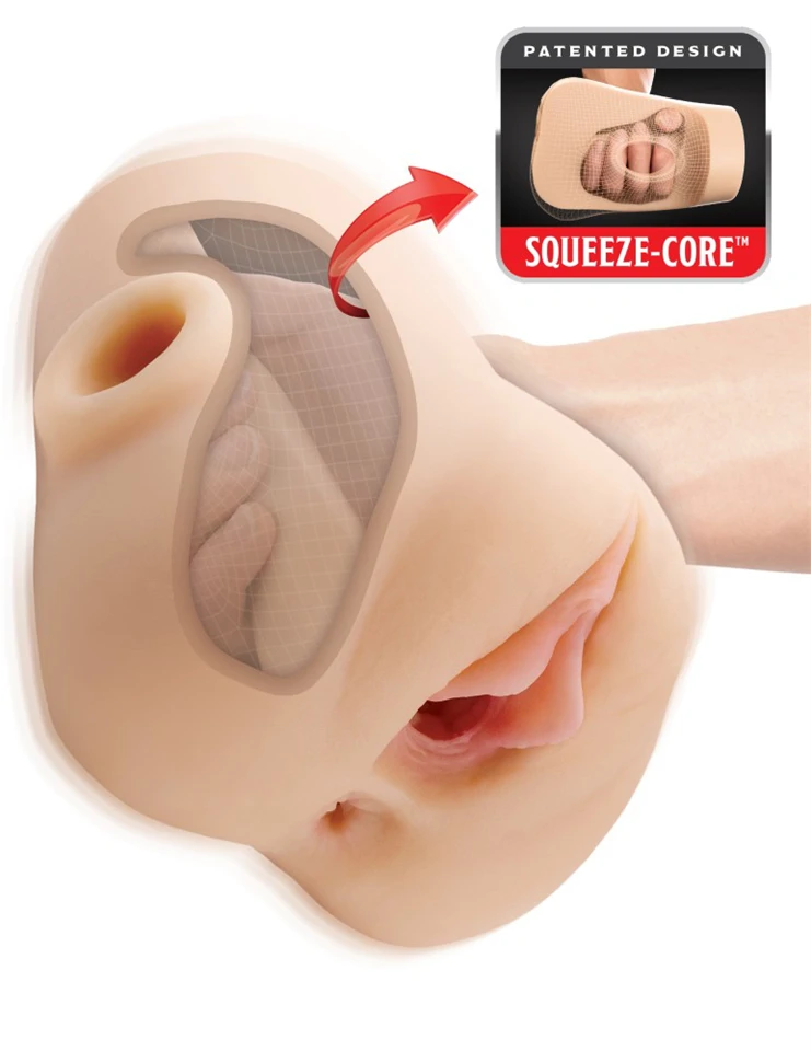 Double Pounder Vibrating Squeeze Stroker