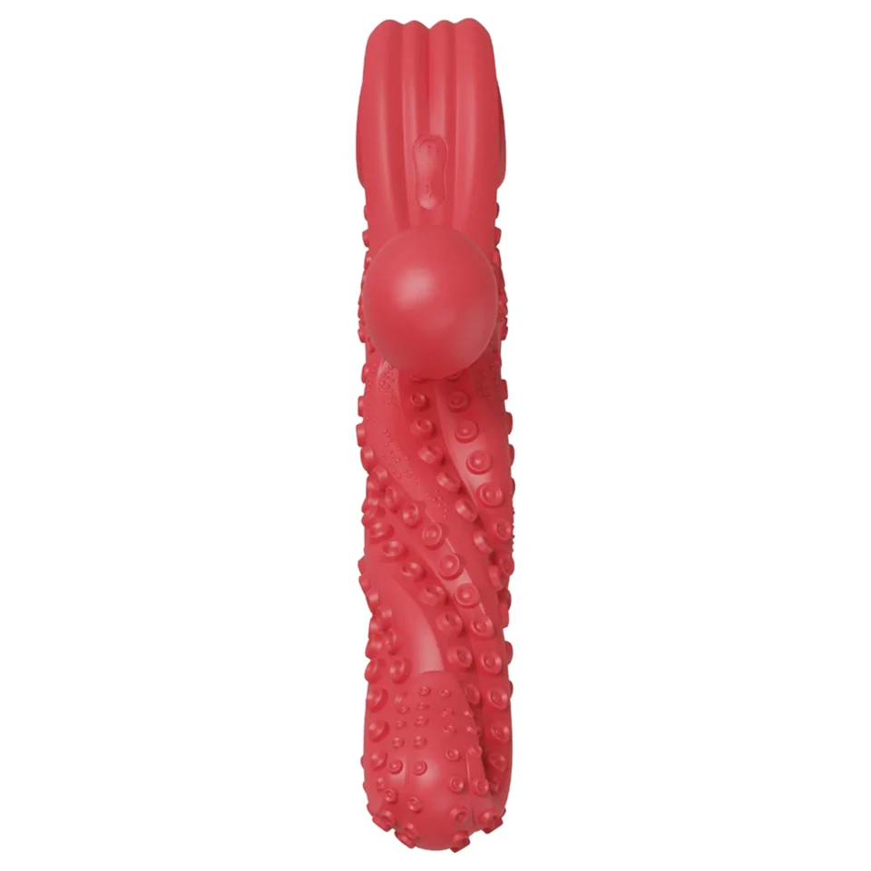 Monster Fuck - Csiklókaros polipkar vibrátor (piros)