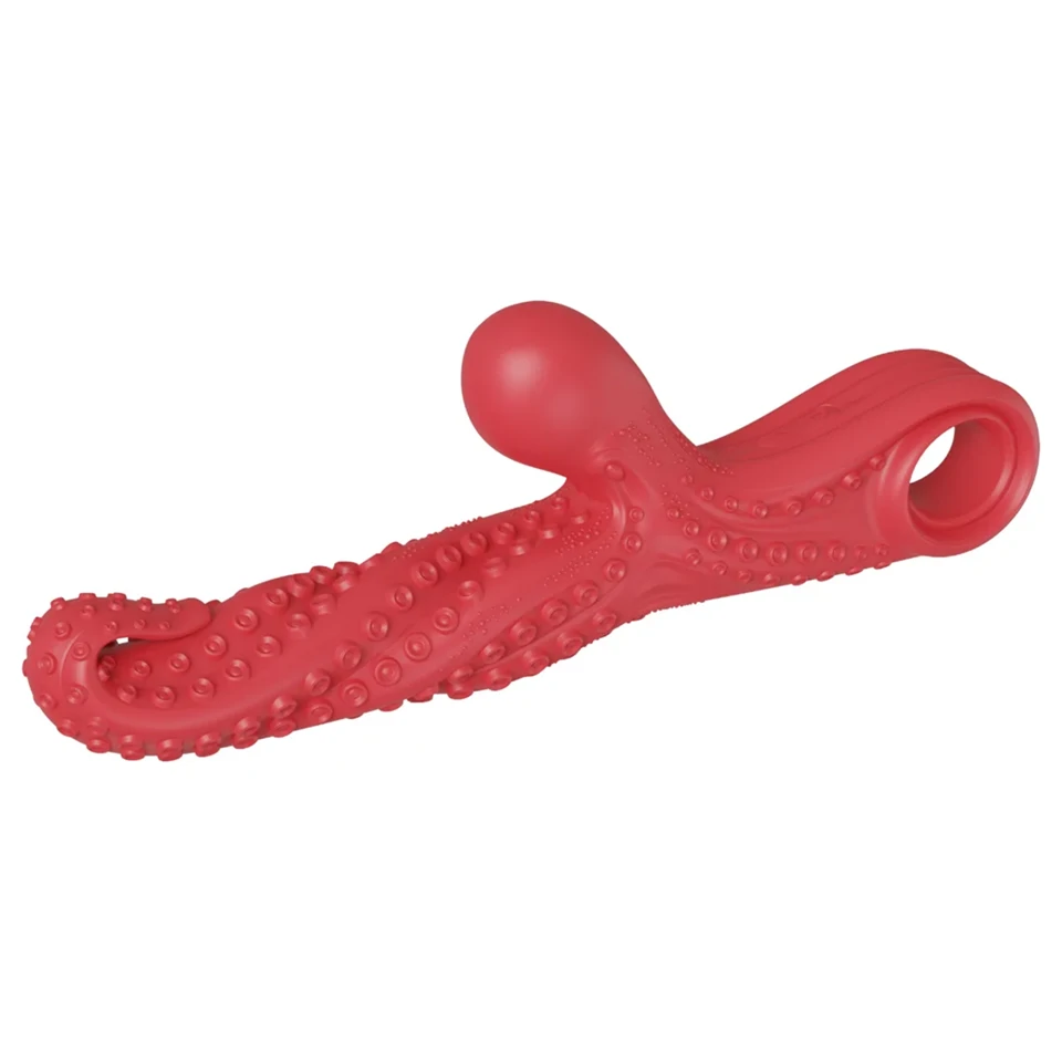 Monster Fuck - Csiklókaros polipkar vibrátor (piros)