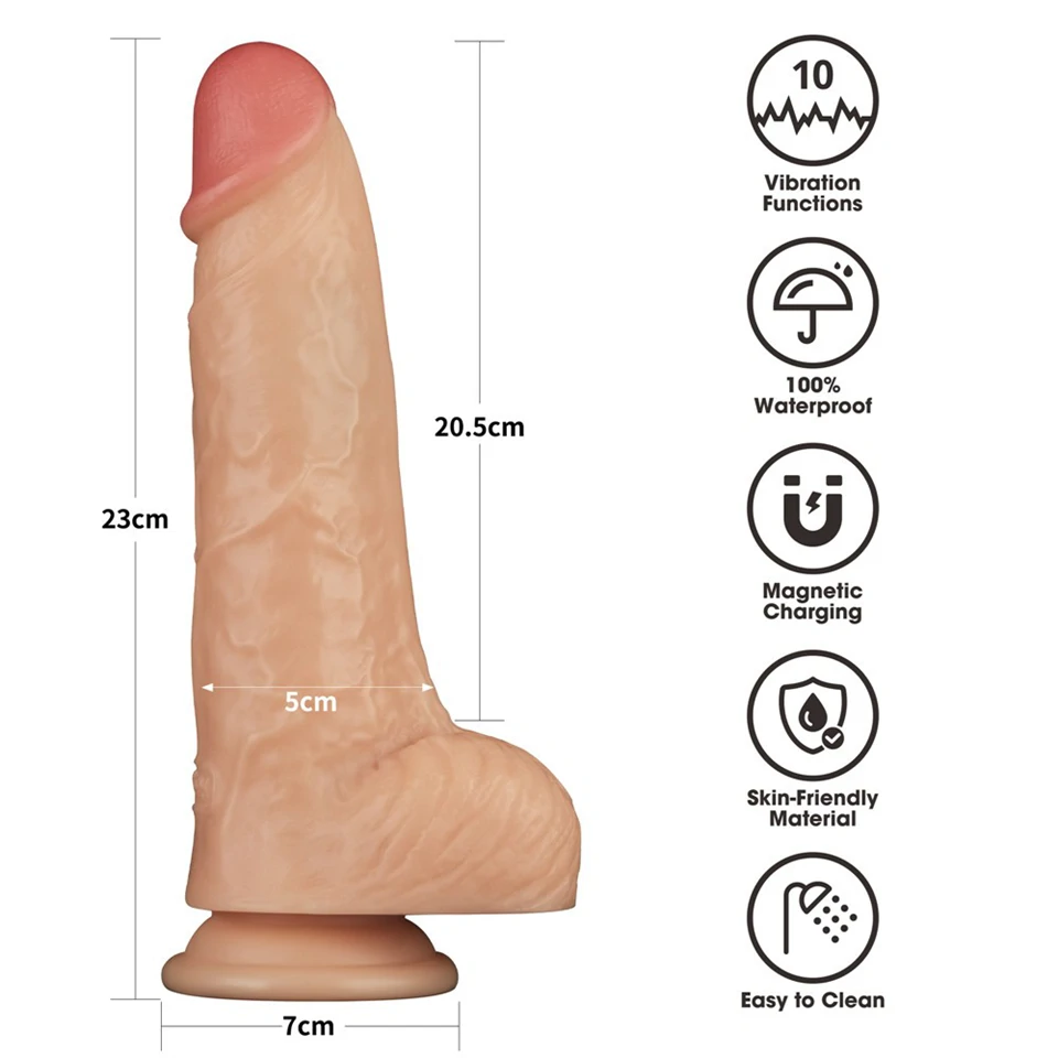 9'' Vibrating Power Basics Cock
