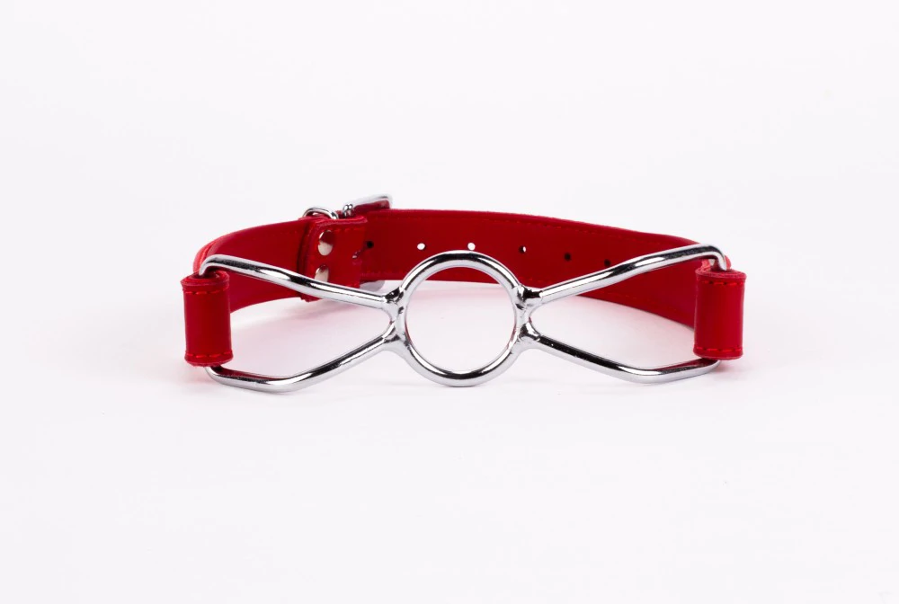Calf Softy Leather Top and Lamb Leather Padding with Stainless Steel Mouth Piece Red
