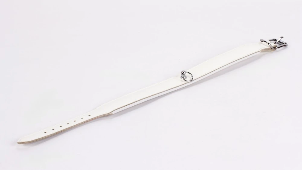 Patent Leather with Lamb Leather Backing White