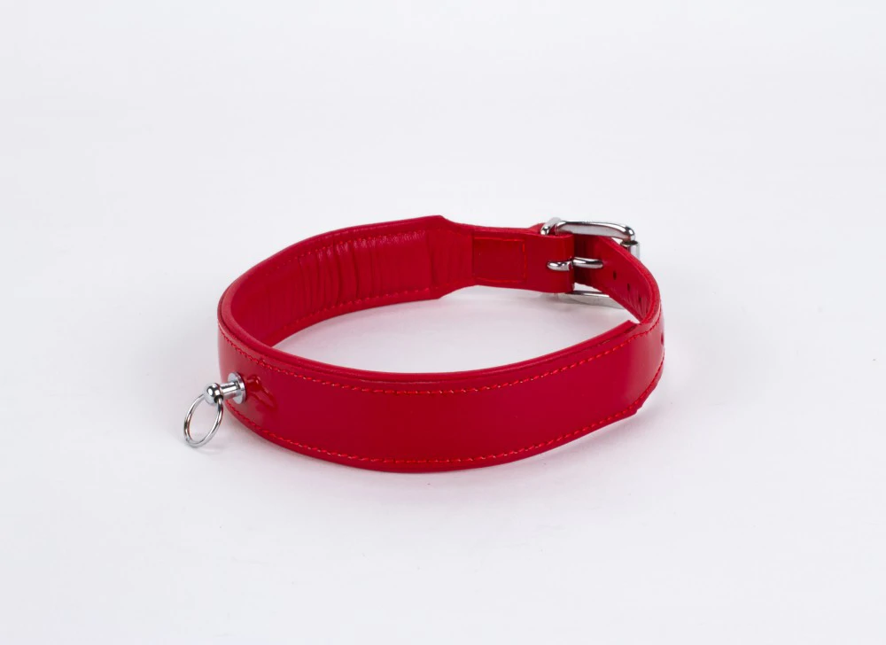Patent Leather with Lamb Leather Backing Red