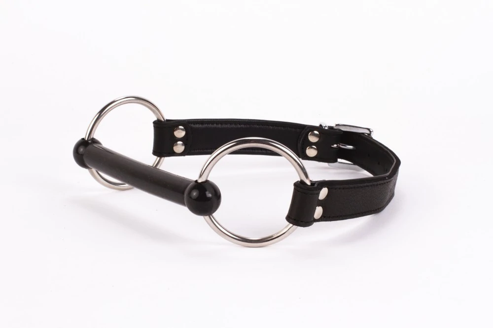Calf Softy Leather Top and Lamb Leather padding with Silicone Mouth Piece Black