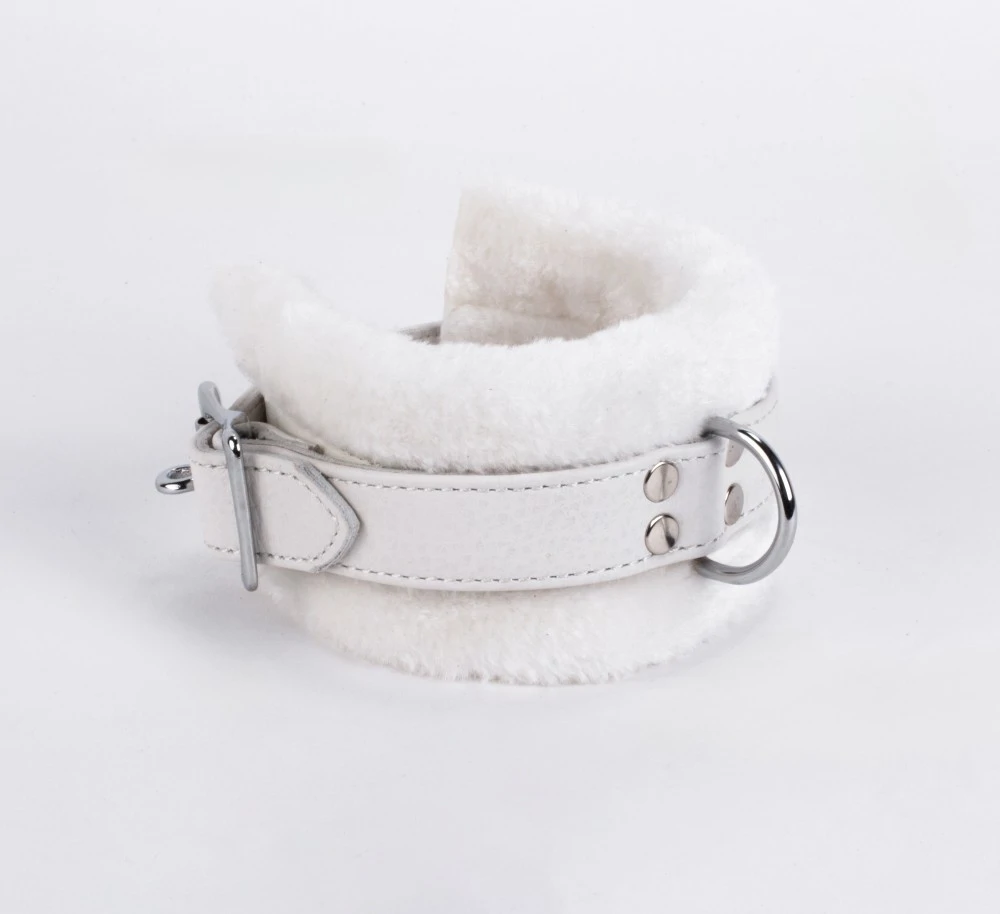 Handcuff Design Made in Calf Softy Leather White