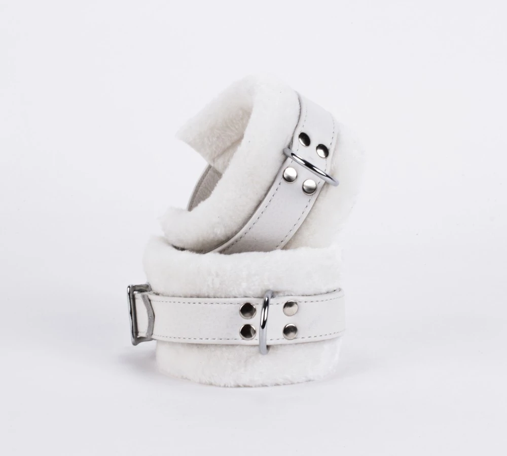 Handcuff Design Made in Calf Softy Leather White