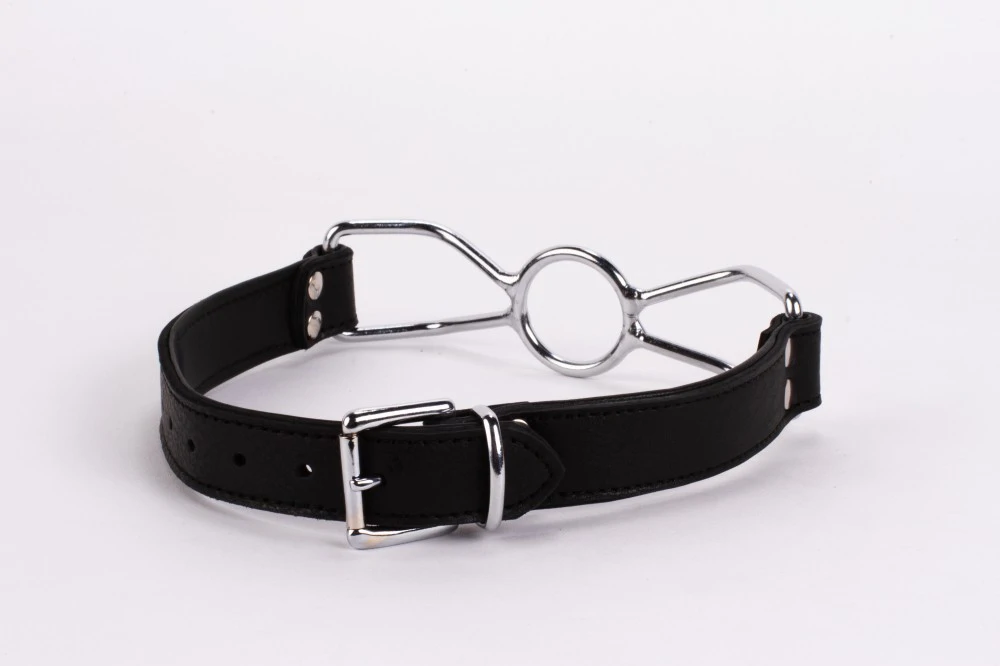 Calf Softy Leather Top and Lamb Leather Padding with Stainless Steel Mouth Piece Black