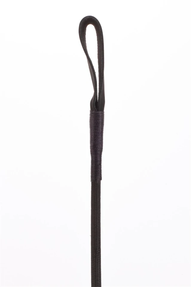 Nylon Stick with Neon Strip and Goat Kid Leather Handle Nubuck Leather Black