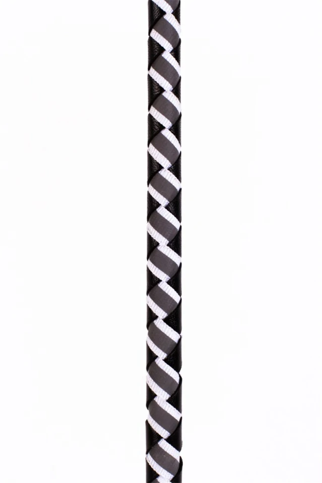 Leather Stick with Neon Strip and Nubuck Leather Top White