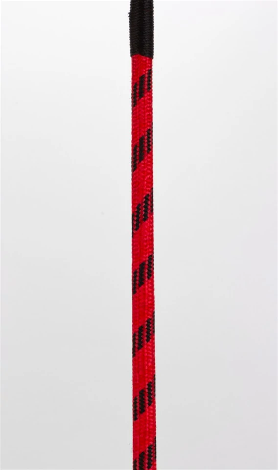 Nylon Stick with Neon Strip and Goat Kid Leather Handle Nubuck Leather Top Red